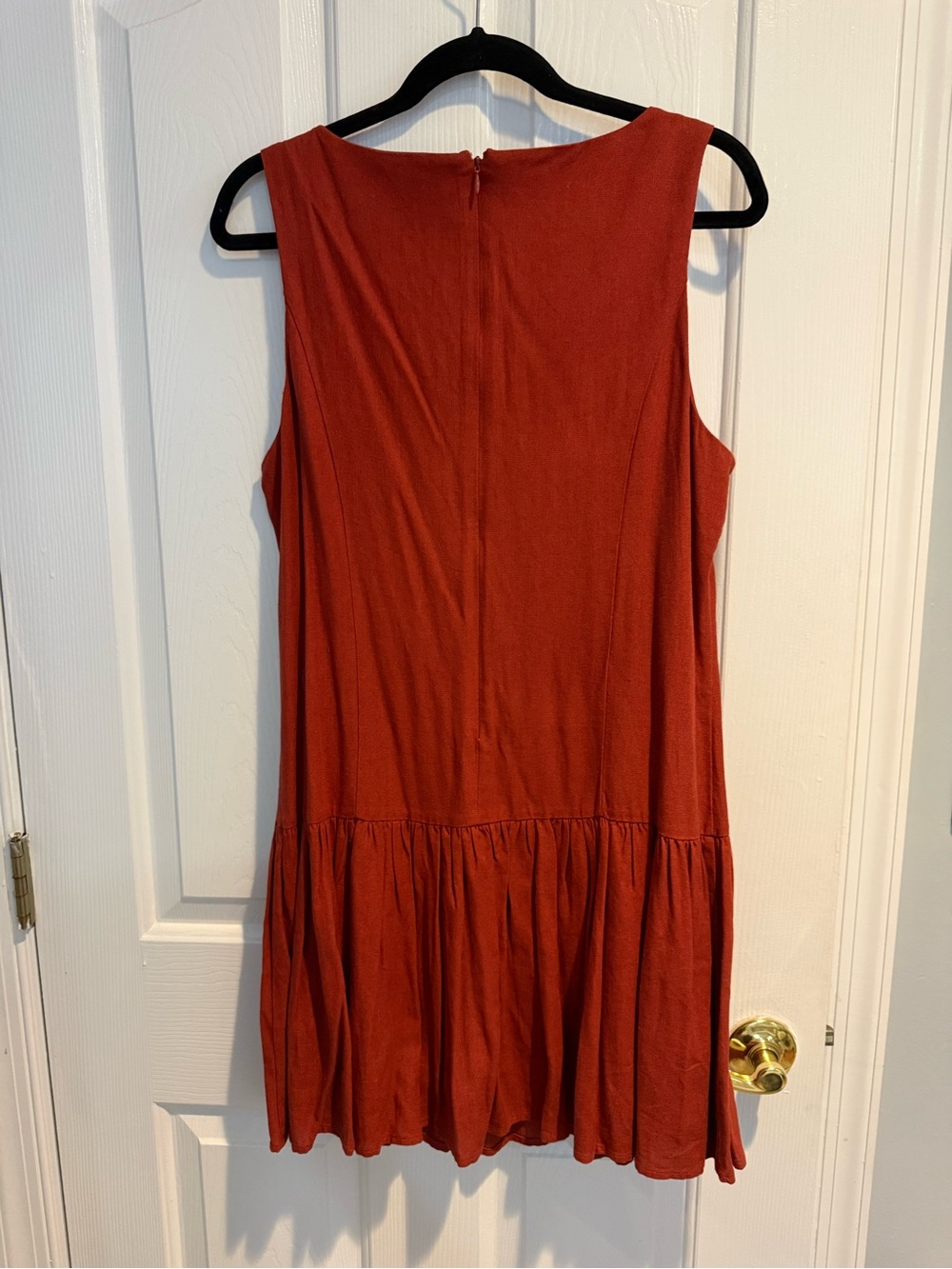 Wayf Rust Button-Front Mini Dress - Picture 2 of 4